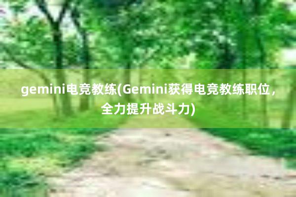 gemini电竞教练(Gemini获得电竞教练职位，全力提升战斗力)