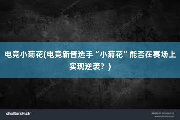 电竞小菊花(电竞新晋选手“小菊花”能否在赛场上实现逆袭？)